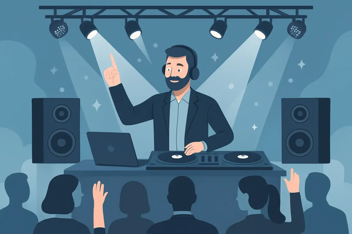 DJ til firmafest med lyd og lys der virker