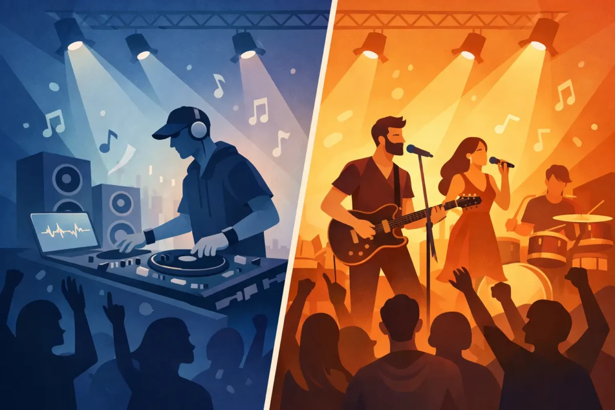 DJ eller live band - hvad passer bedst?