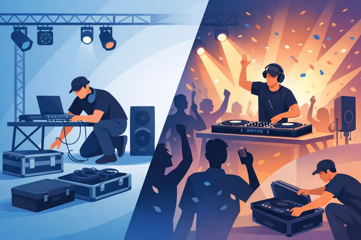 DJ med opsætning og nedtagning til festen
