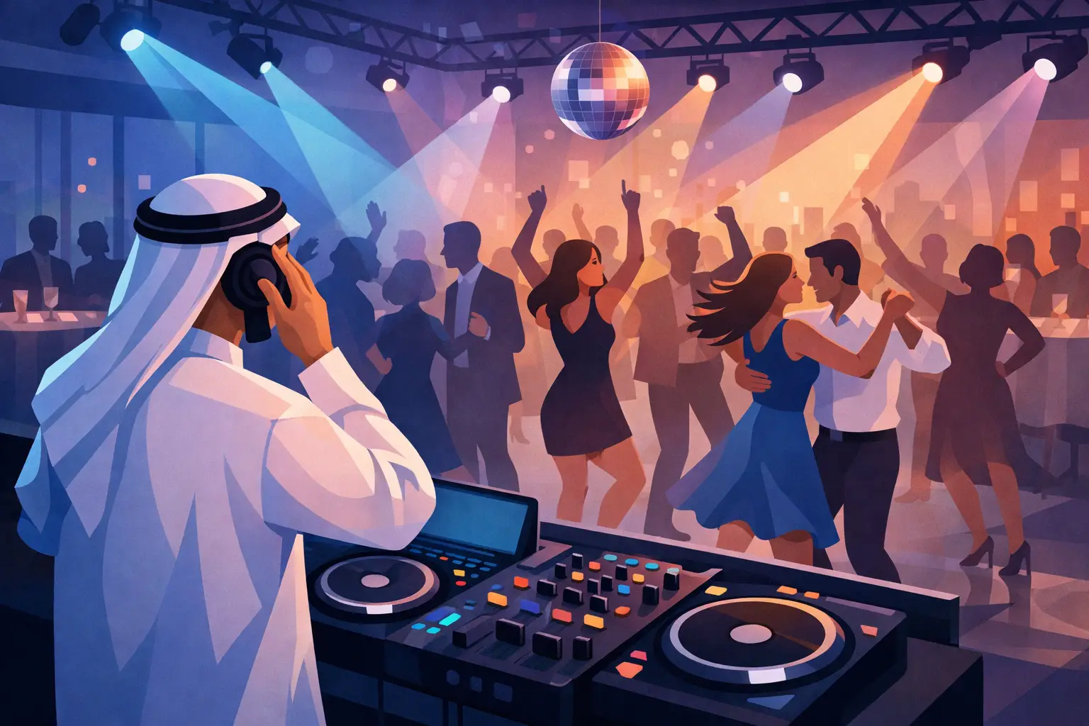 Arabisk DJ til firmaevent med fuldt dansegulv