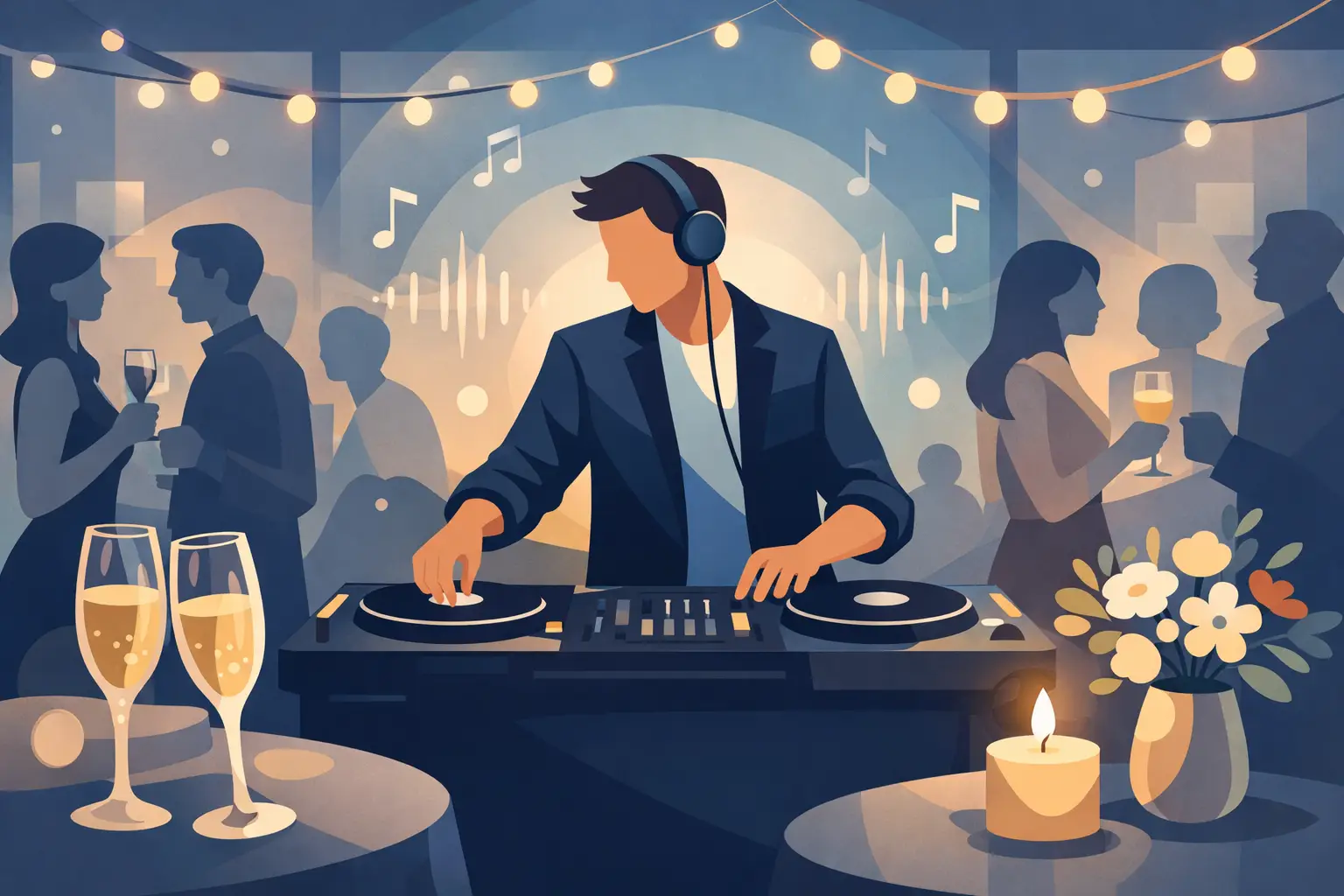 DJ til reception der skaber den rette stemning