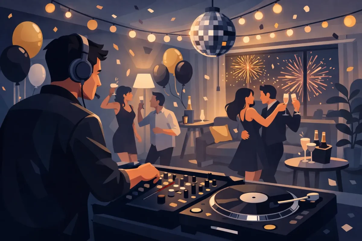 DJ til nytårsfest hjemme får festen i gang
