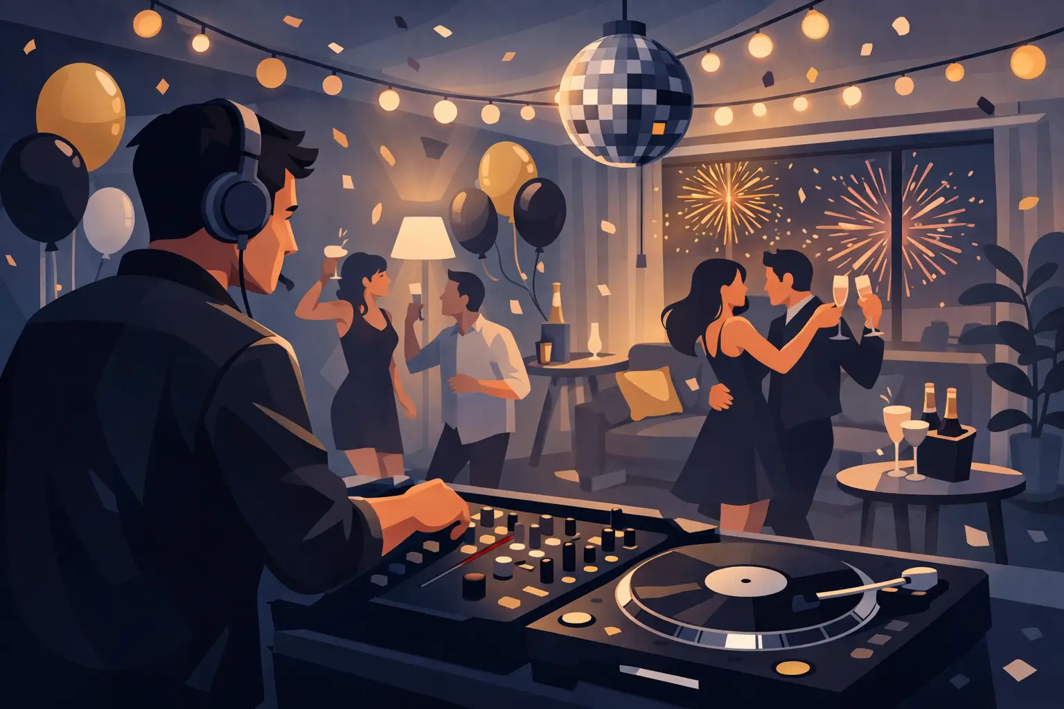DJ til nytårsfest hjemme får festen i gang