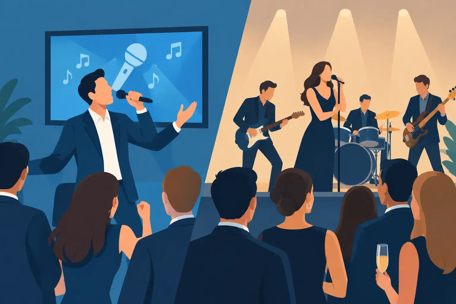 Karaoke versus liveunderholdning til firmafest